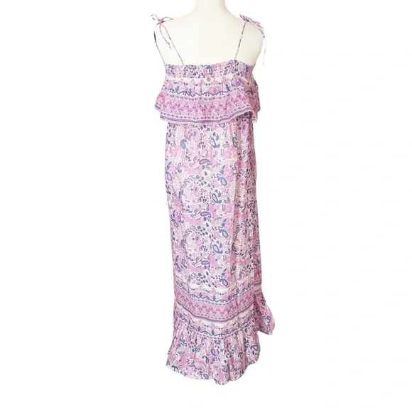 NWT Antik Batik Helene Cotton Long Sundress Light Pink Floral Print Size XS - Picture 3 of 15